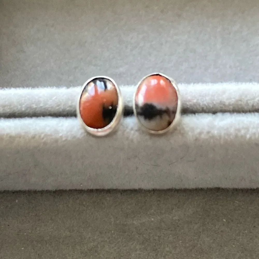 Unmarked sterling silver earrings